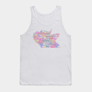 French Bulldog Animal Pet Text Word Cloud Tank Top